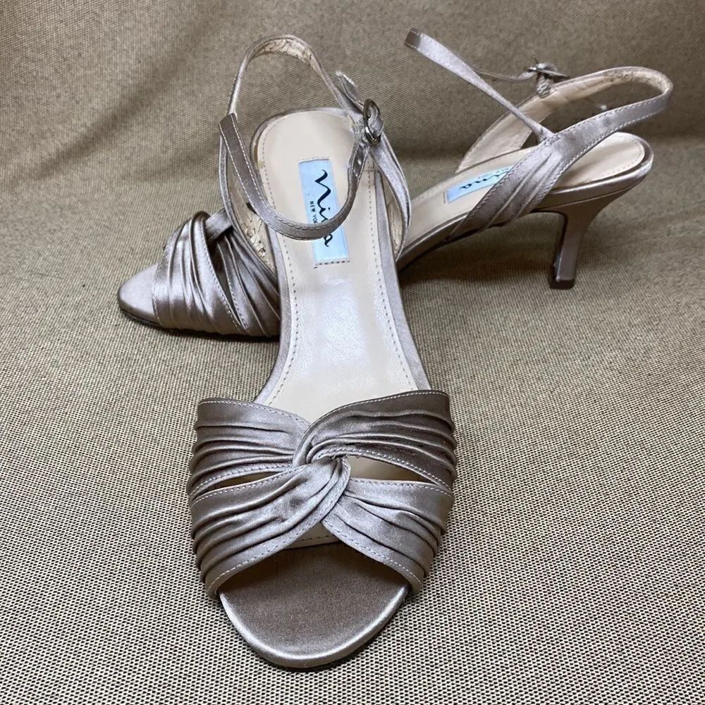 Nina New York Satin Evening Sandals